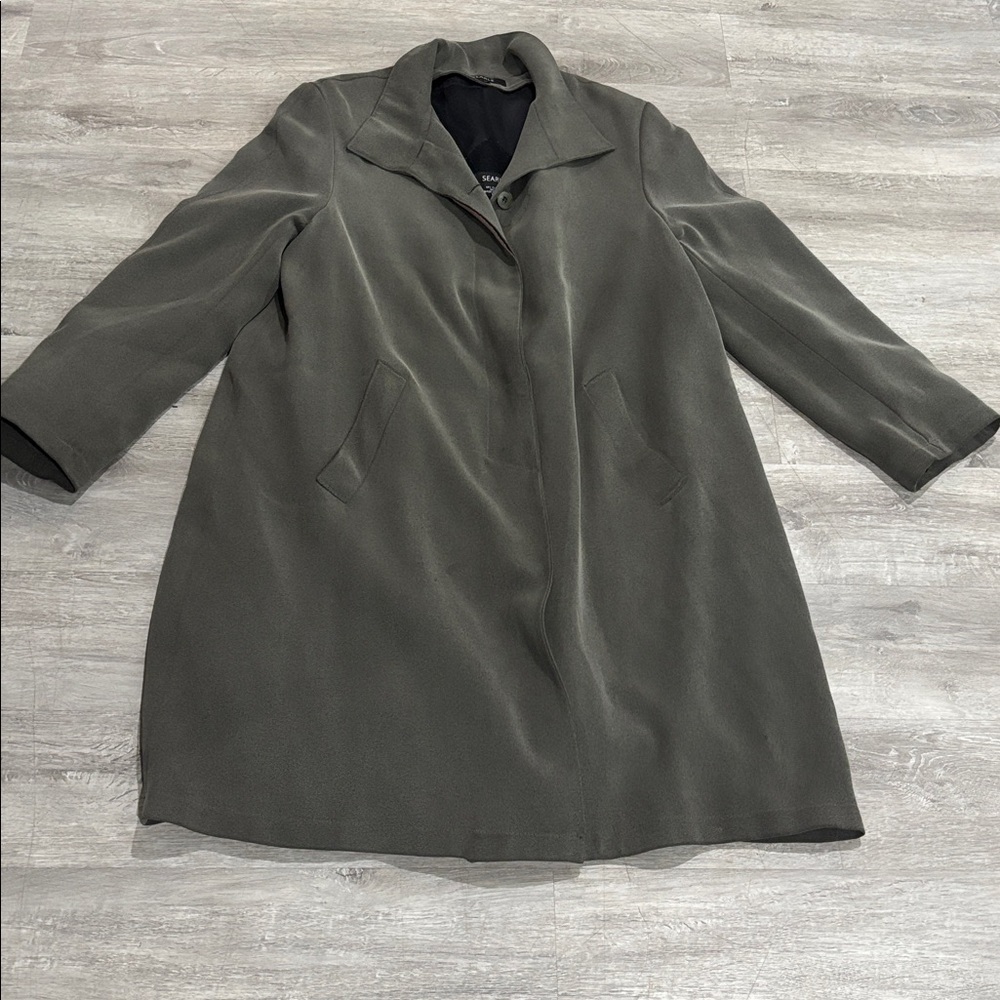 Searle Vintage Womens Jacket Olive Green color coat Sz 10